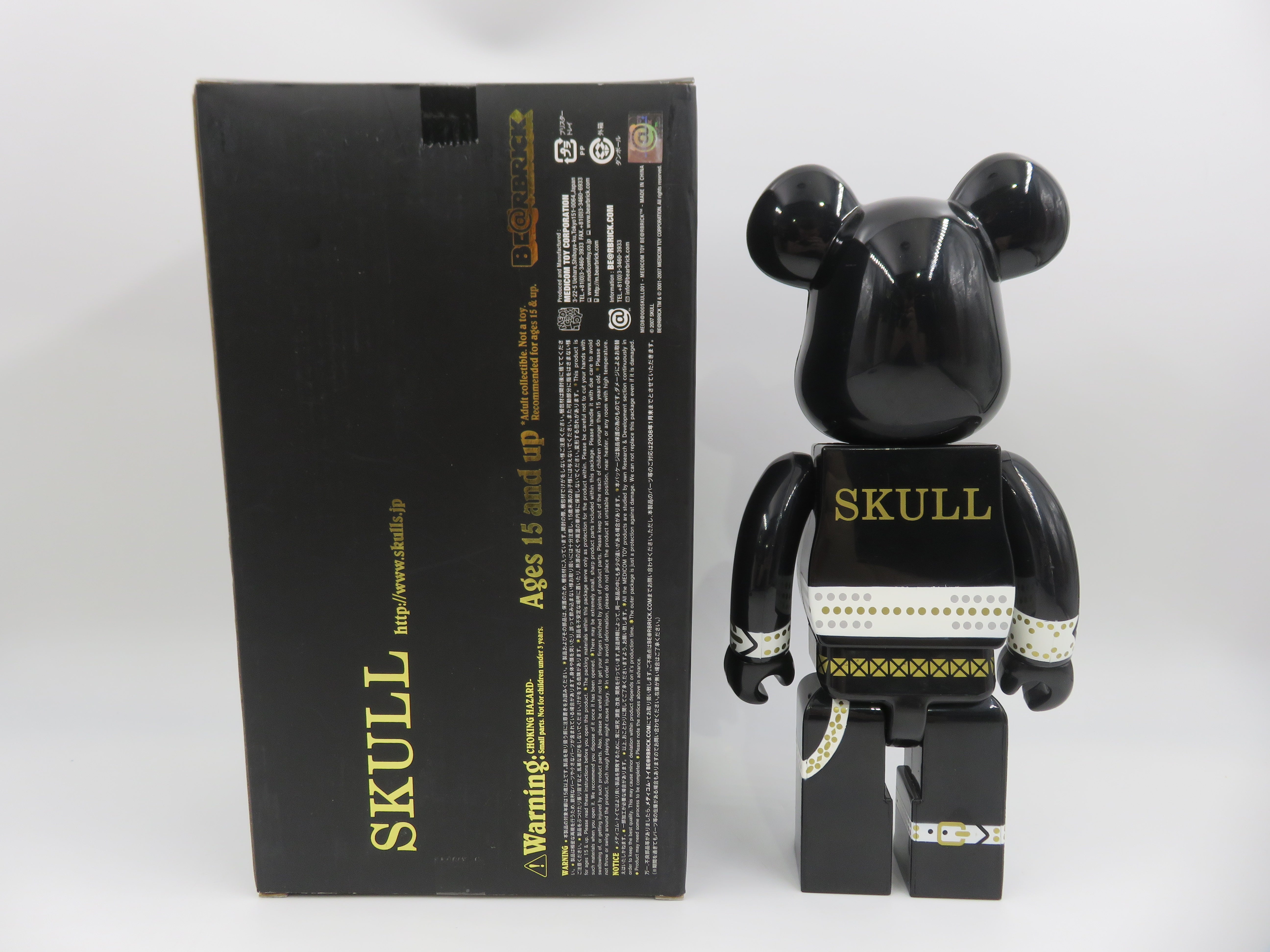 BEARBRICK Skull JP 400% - Medicom Toy (2007) Be@rbrick Art Toy